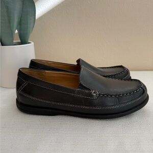 Johnston & Murphy Black Leather Casual Loafers